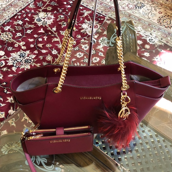 Authentic Michael Kors jet set handbag&wallet&pom - Picture 2 of 8